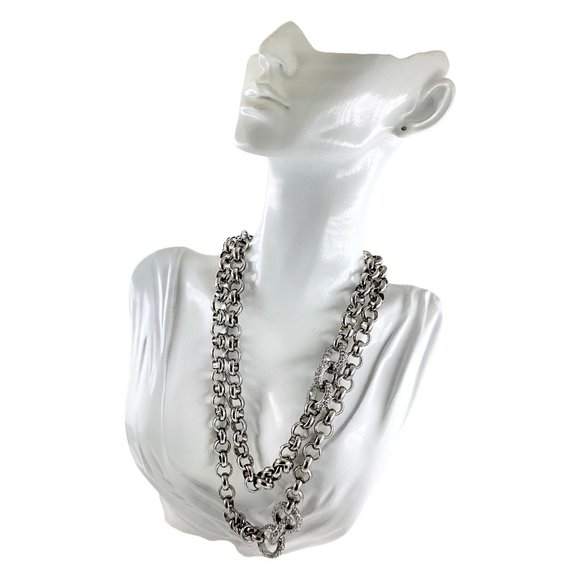 Coldwater Creek Accented Chain Necklace, 35.5 in, Grunge Style, Trendy, Gift - Picture 11 of 13